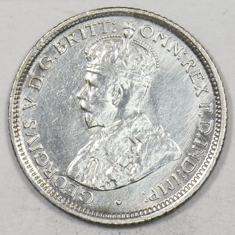 Australia 1920-M 6 Pence Silver Australia Coat of Arms George V P490376 combine0