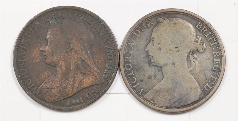 Great Britain 1890-1899 Victorian Penny Lot of 2, P9042370