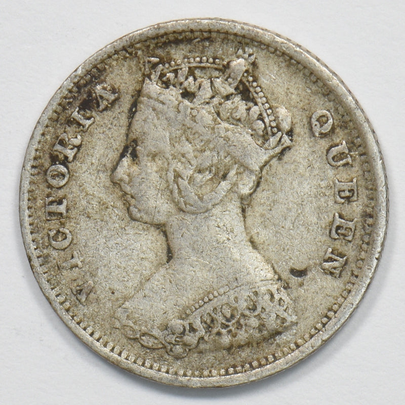 Hong Kong 1899 Queen Victoria 10 Cents Silver P1911070