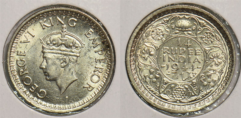 India British 1944 1/4 Rupee P290360 combine shipping0
