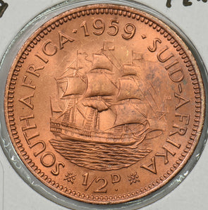 South Africa 1959 1/2 Penny P150160 combine shipping1
