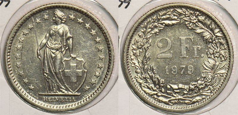 Switzerland 1979 2 Francs P190146 combine shipping0