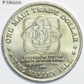 Hawaii 2000 Maui Hawaii Trade Dollar Token Dolphin animal P190055 combine shipp1