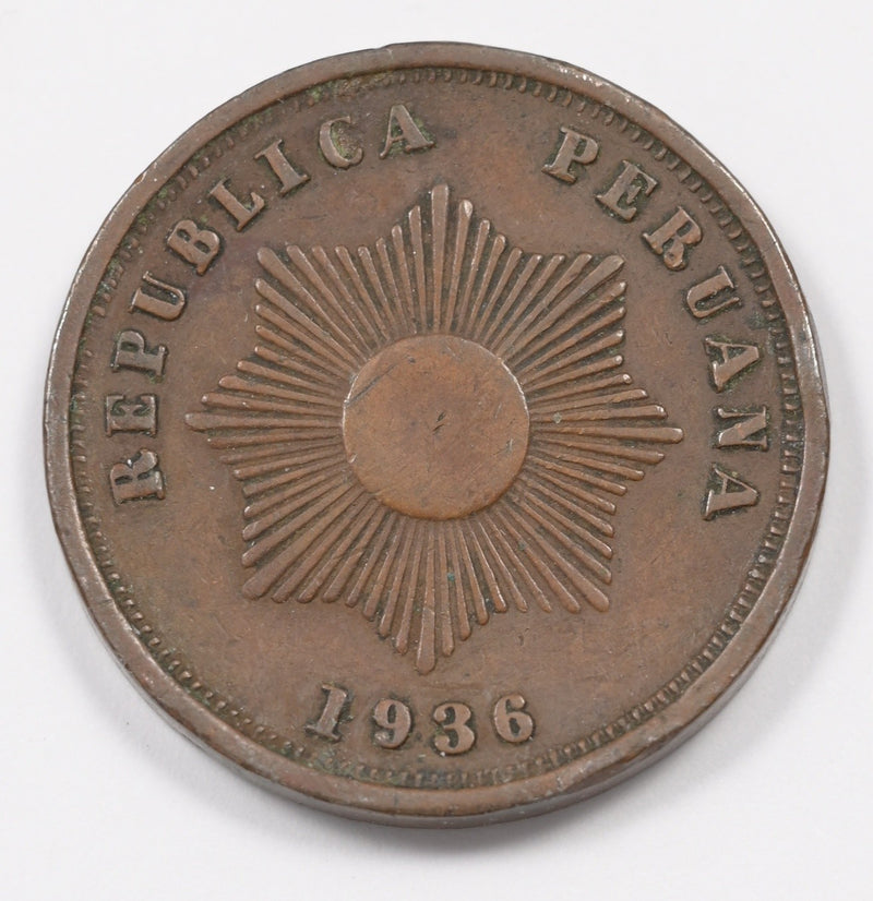 Peru 1936 Republic 2 Centavos P1914590