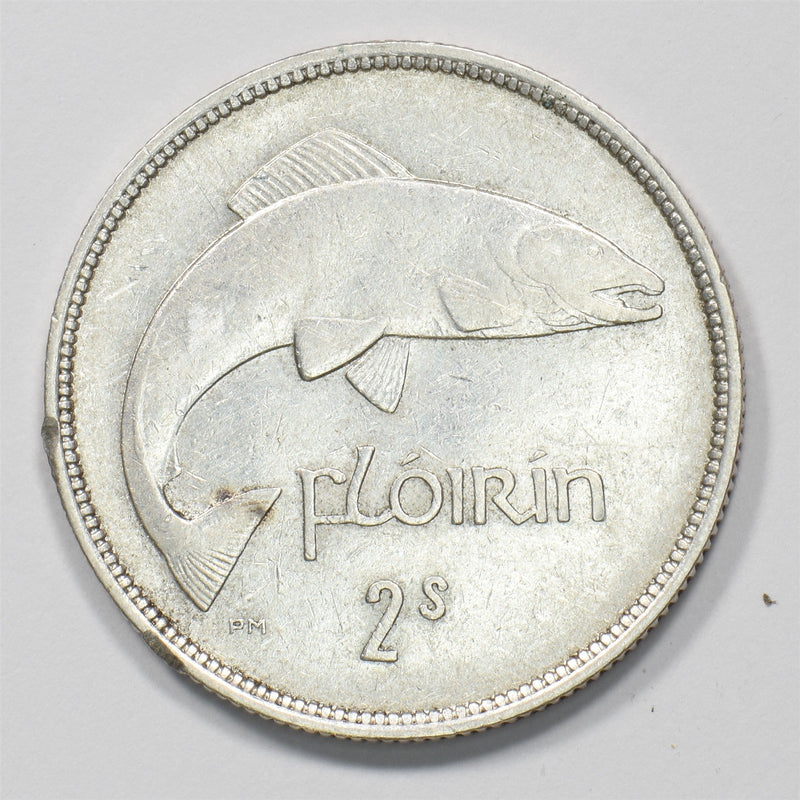 Ireland 1939 Gaelic Harp 2 Shillings Silver P2401590