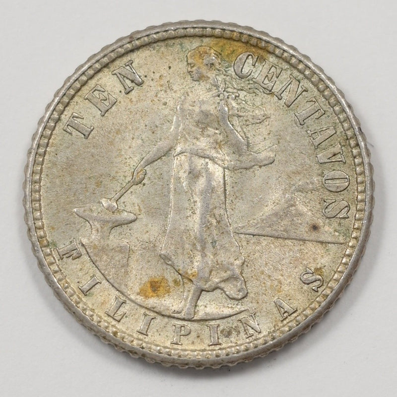 Philippines 1944-D Commonwealth 10 Centavos Silver P9040890
