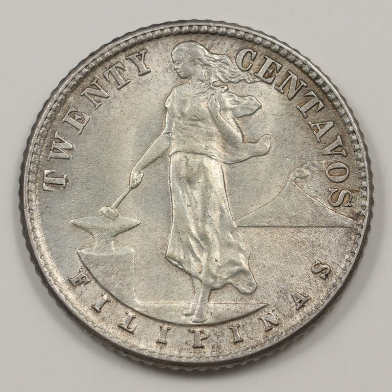 Philippines 1944-D Commonwealth 20 Centavos Silver P1515340