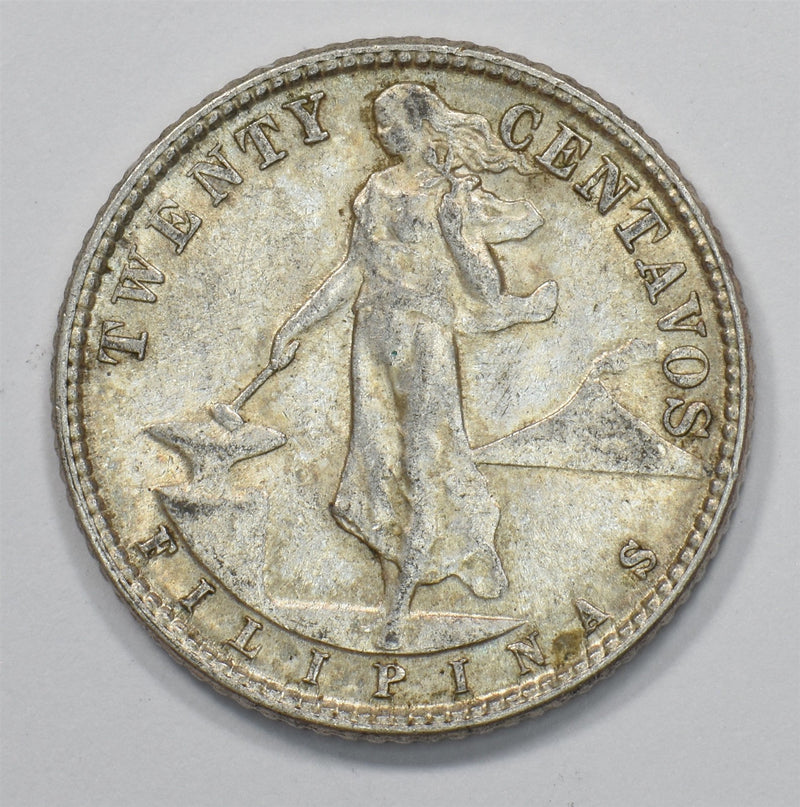 Philippines 1945-D Commonwealth 20 Centavos Silver P1512470