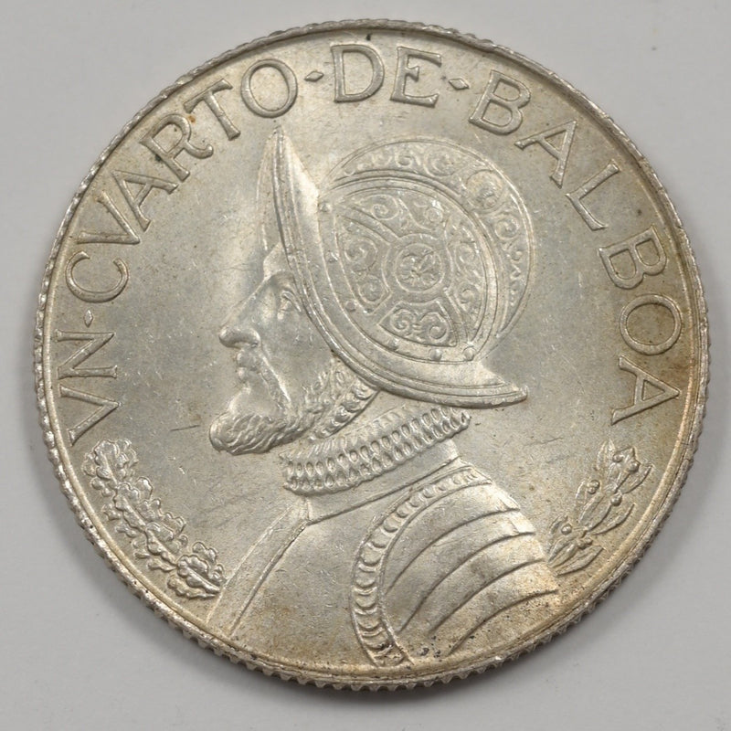 Panama 1962 Vasco Nunez 1/4 Balboa Silver P1915170