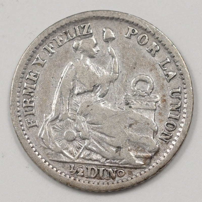 Peru 1902 Republic 1/5 Sol Silver P9041430