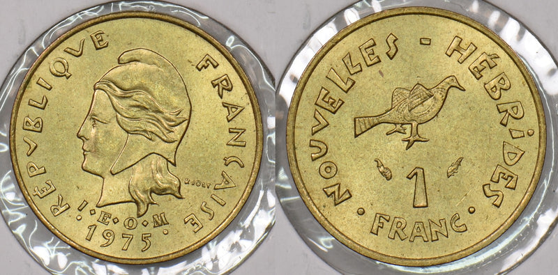 France 1975 Franc Bird animal New Hebrides P190312 combine shipping0