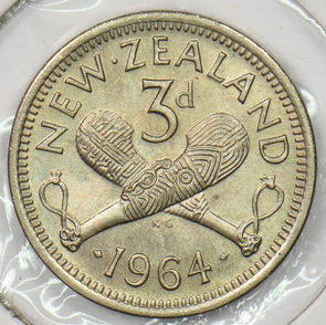 New Zealand 1964 3 Pence P190410 combine shipping1