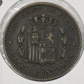 Spain 1879 5 Centimos P190342 combine shipping2