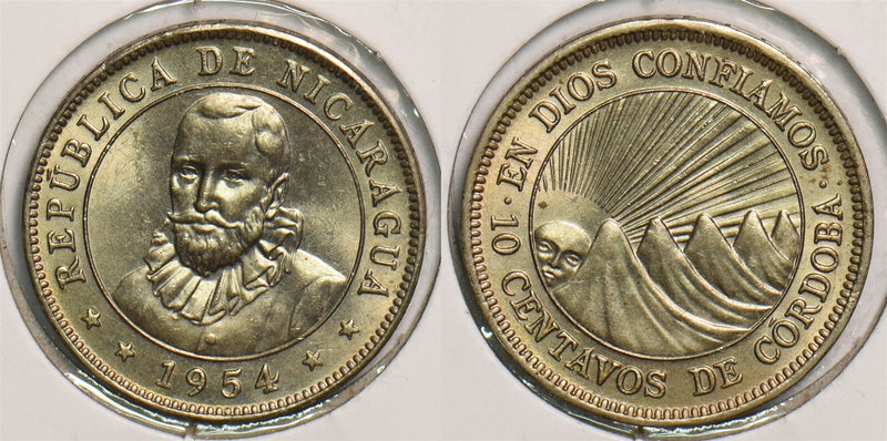 Nicaragua 1954 10 Centavos P490081 combine shipping0