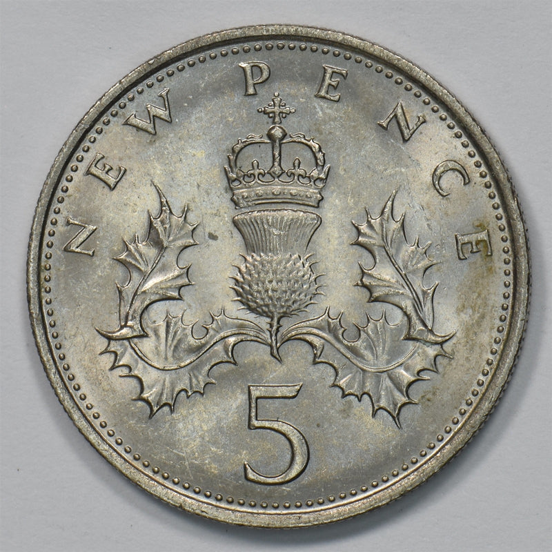 United Kingdom 1970 Elizabeth II 5 New Pence P9029540