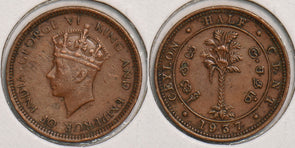 Ceylon 1937 1/2 Cent P150118 combine shipping0