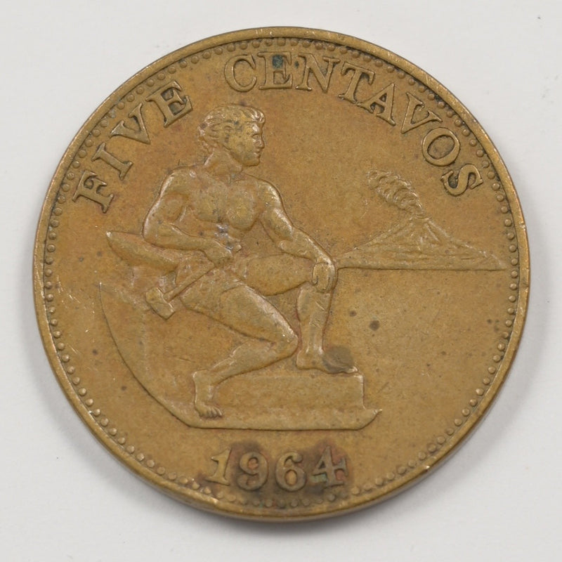 Philippines 1964 Republic 5 Centavos P9042480