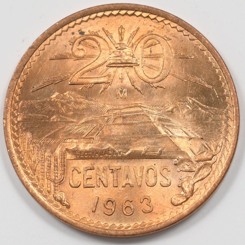 Mexico 1963-MO National Emblem 20 Centavos P9044820