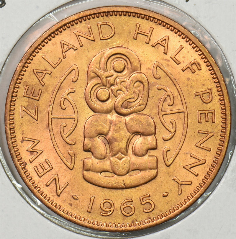 New Zealand 1965 1/2 Penny P900299 combine shipping0