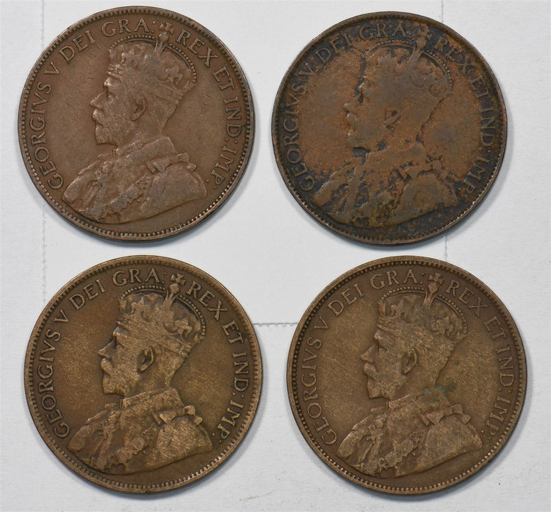 Canada 1912-1917 Cent Lot of 4 George V P902785 combine shipping0