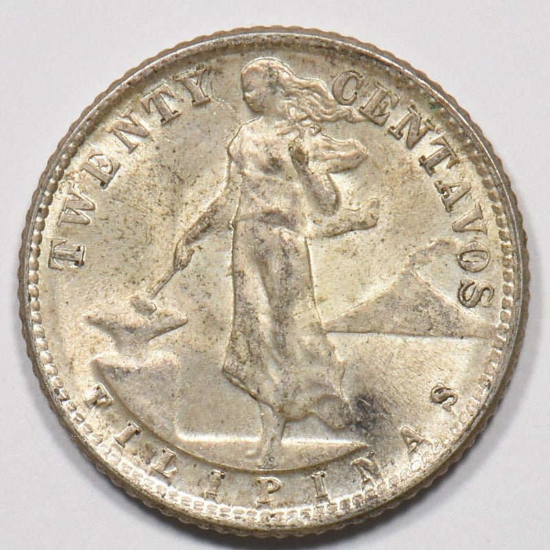 Philippines 1944-D Commonwealth 20 Centavos Silver P1510550