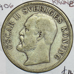 Sweden 1906 2 Kronor Lion animal P490033 combine shipping0