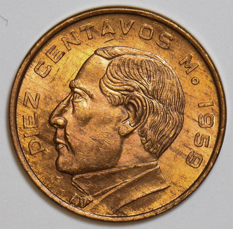Mexico 1959 10 Centavos Eagle animal Snake P190117 combine shipping0