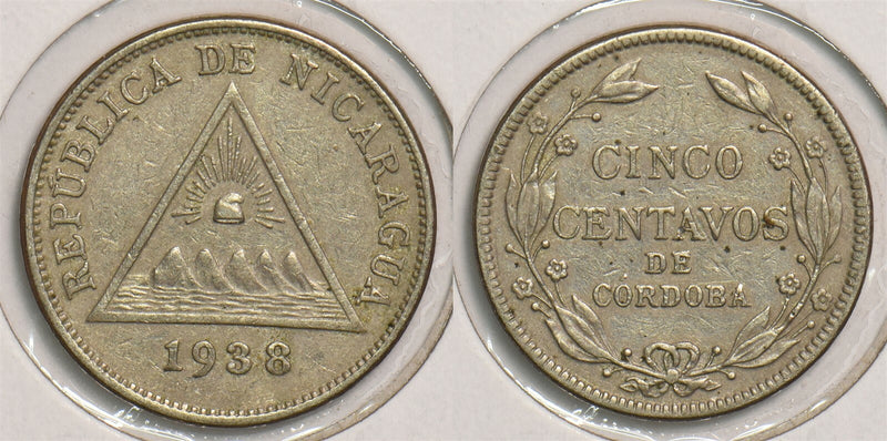 Nicaragua 1938 5 Centavos P290268 combine shipping0