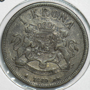Sweden 1880 Krona Lion animal P490026 combine shipping1