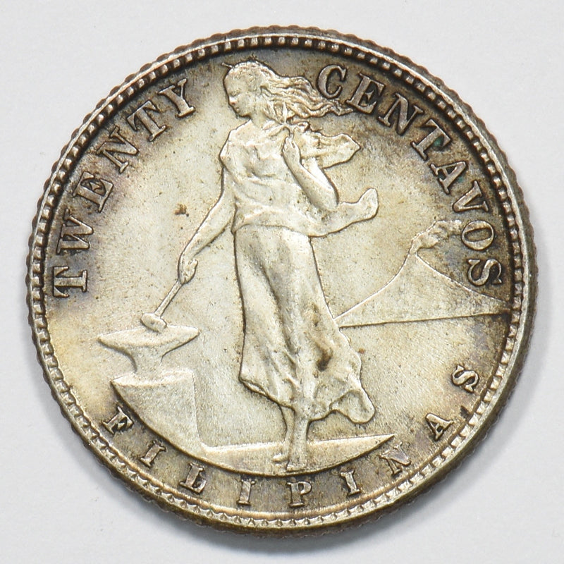 Philippines 1944-D Commonwealth 20 Centavos Silver P1511070