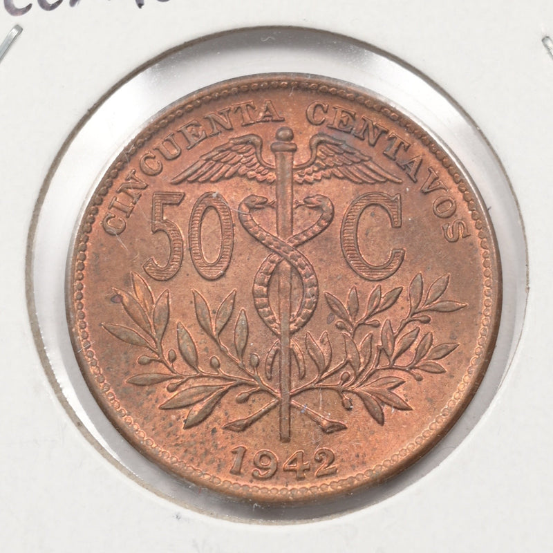 Bolivia 1942 Republic 50 Centavos P1514570
