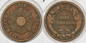 Peru 1919 2 Centavos P190238 combine shipping0