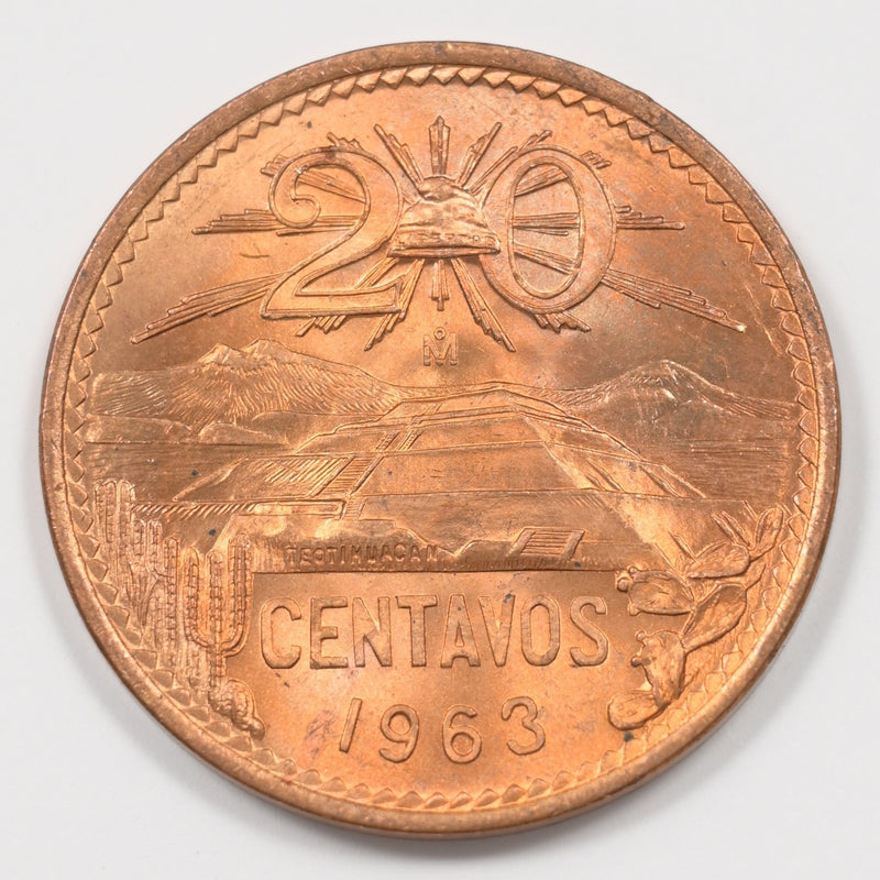 Mexico 1963-MO National Emblem 20 Centavos P9044840