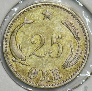 Denmark 1905 25 Ore Porpoise animal P290096 combine shipping1