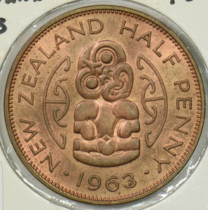 New Zealand 1963 1/2 Penny P900399 combine shipping0