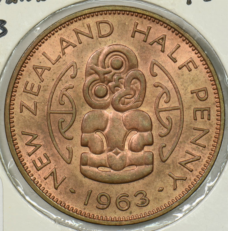 New Zealand 1963 1/2 Penny P900399 combine shipping0