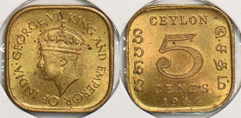 Ceylon 1944 5 Cents P290188 combine shipping0