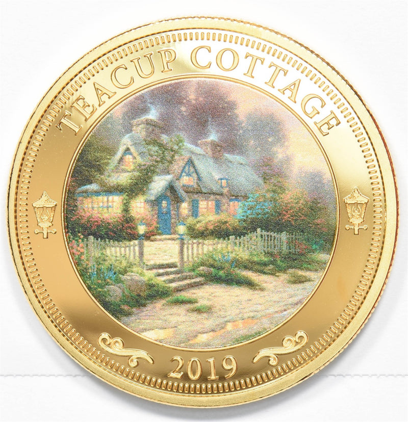 2019 Thomas Kinkade Teacup Cottage Commemorative Medal P1913560