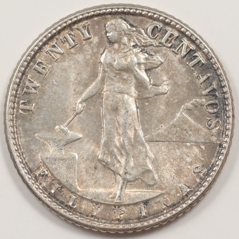 Philippines 1945-D Commonwealth 20 Centavos Silver P1515190