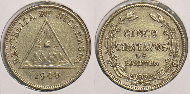 Nicaragua 1940 5 Centavos P240025 combine shipping0