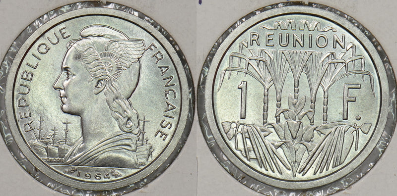 Reunion 1964 Franc Gem BU P190320 combine shipping0