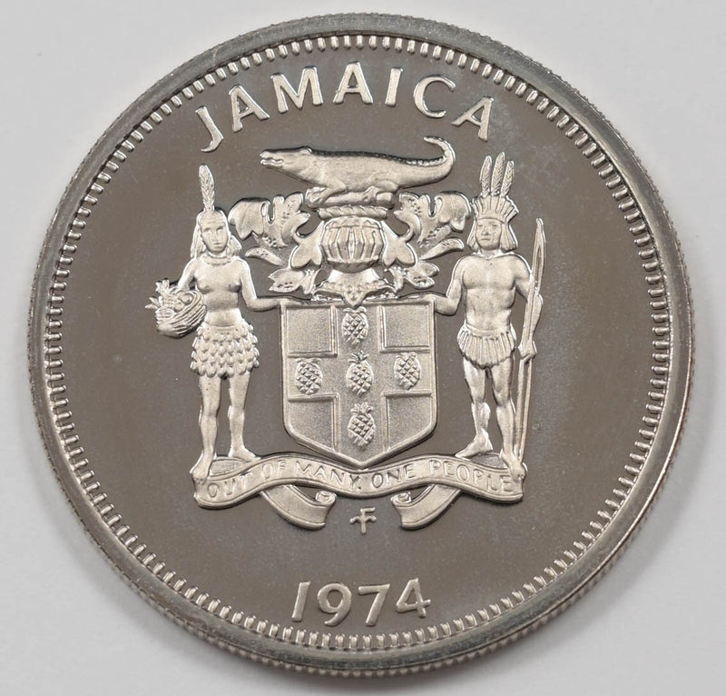 Jamaica 1974 10 Cents Proof American Crocodile P904582 combine shipping0