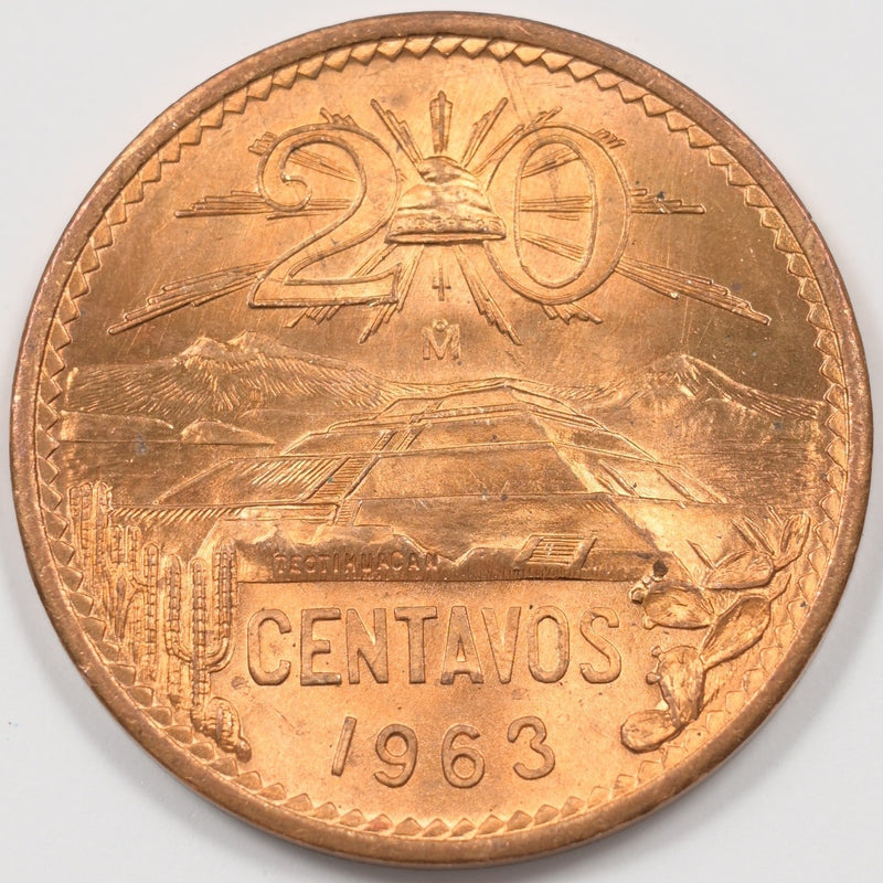 Mexico 1963-MO National Emblem 20 Centavos P9044860