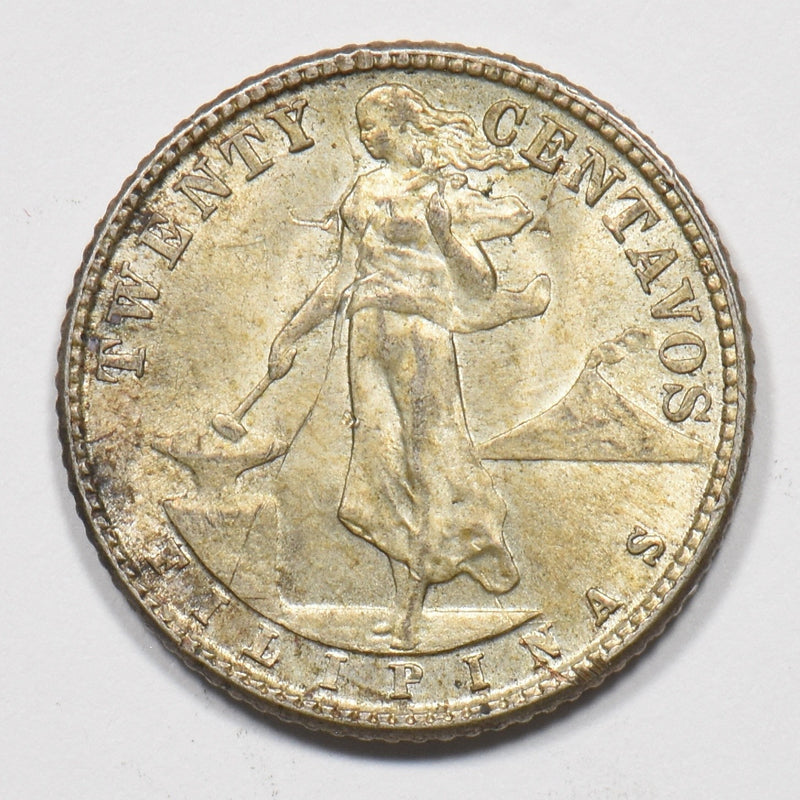 Philippines 1944-D Commonwealth 20 Centavos Silver P1510640