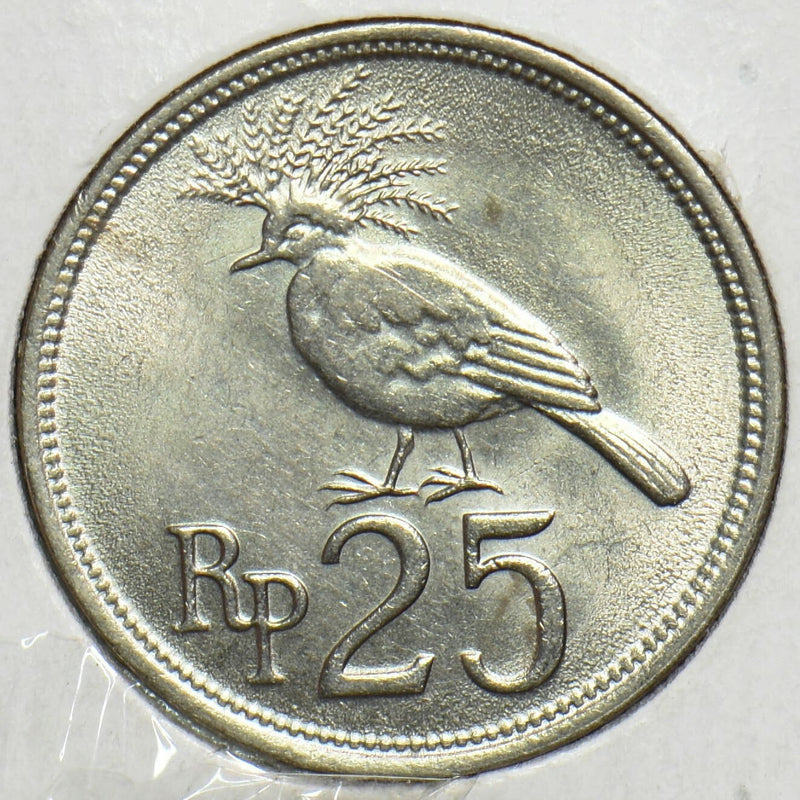 Indonesia 1971 25 Rupiah Pigeon animal BU P900022 combine shipping0