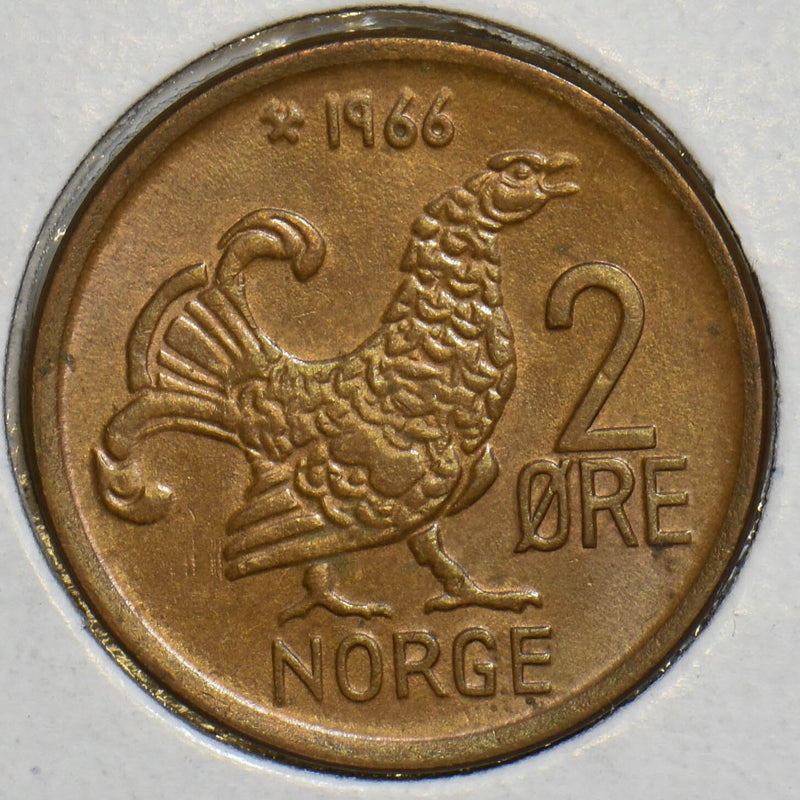 Norway 1966 2 Ore Hen animal P190135 combine shipping0