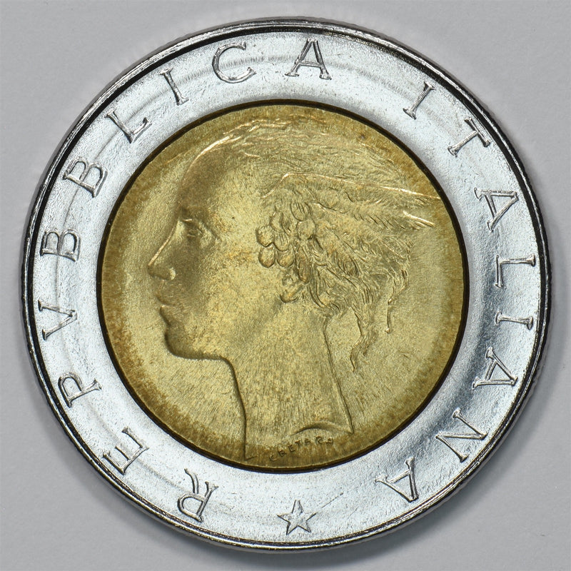 Italy 1986 Bimetallic 500 Lire P9029670