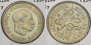 Sierra Leone 1964 20 Cents P190296 combine shipping0
