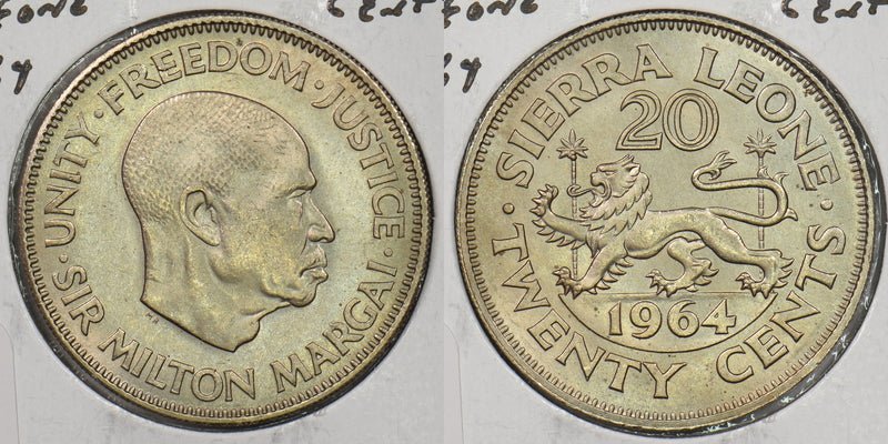 Sierra Leone 1964 20 Cents P190296 combine shipping0
