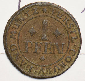 German States 1704 Pfennig Abbey of Corvey P290279 combine shipping2